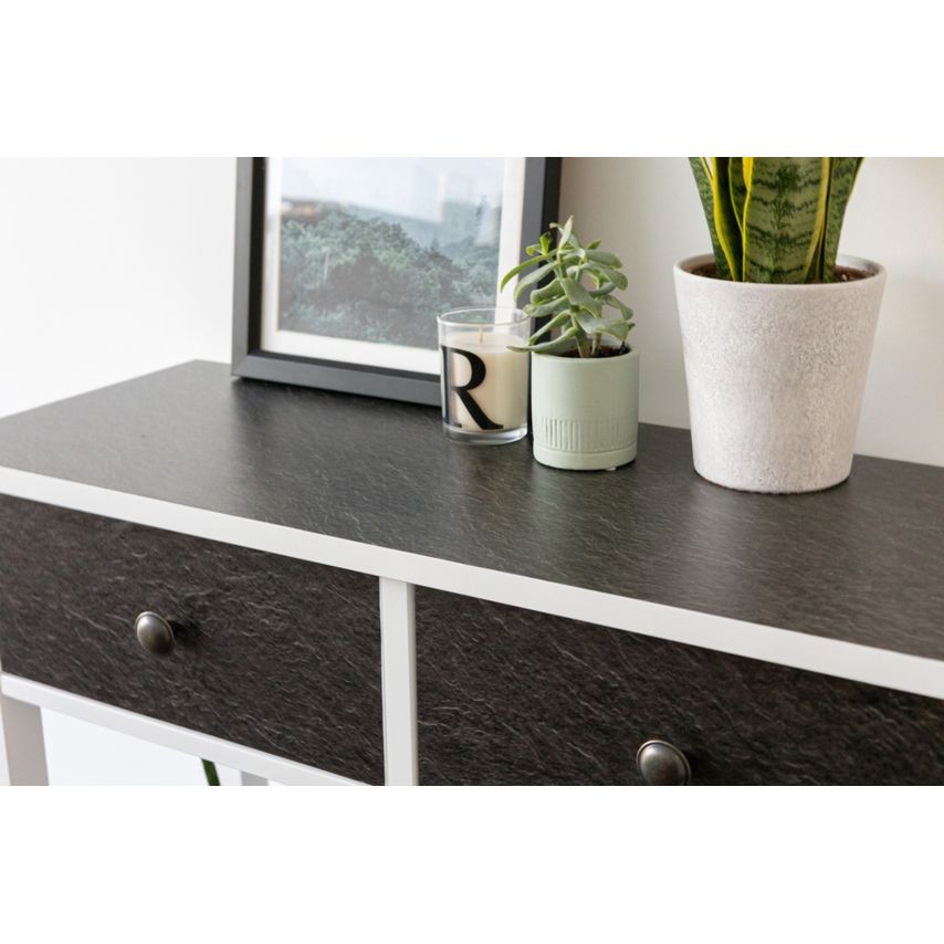 Steine Black Slate Matt Self Adhesive Film 2m x 675mm