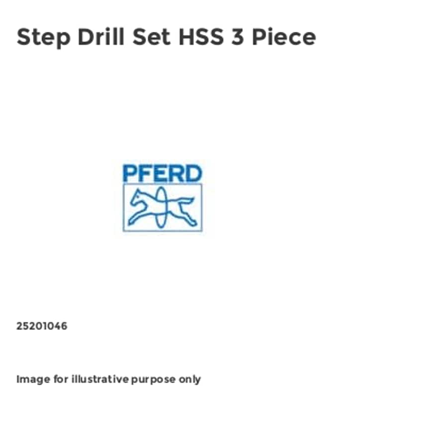 Step Drill Set HSS 3 Piece