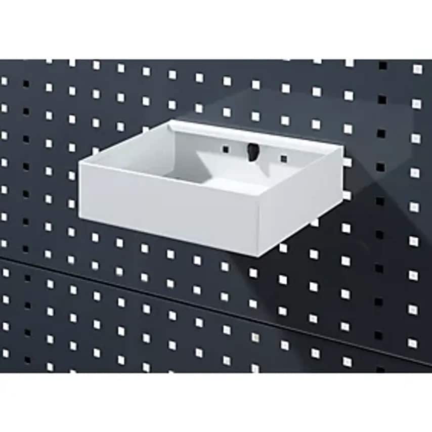 Storage Tray, Sheet Steel, Powder Coated, Width 225mm