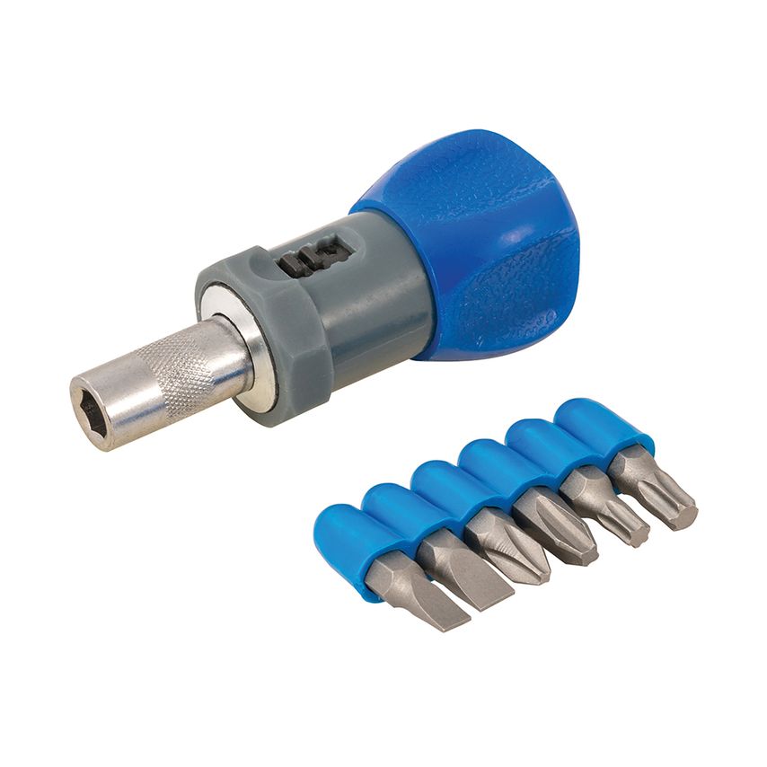 Stubby Ratchet Screwdriver Set 7 Piece