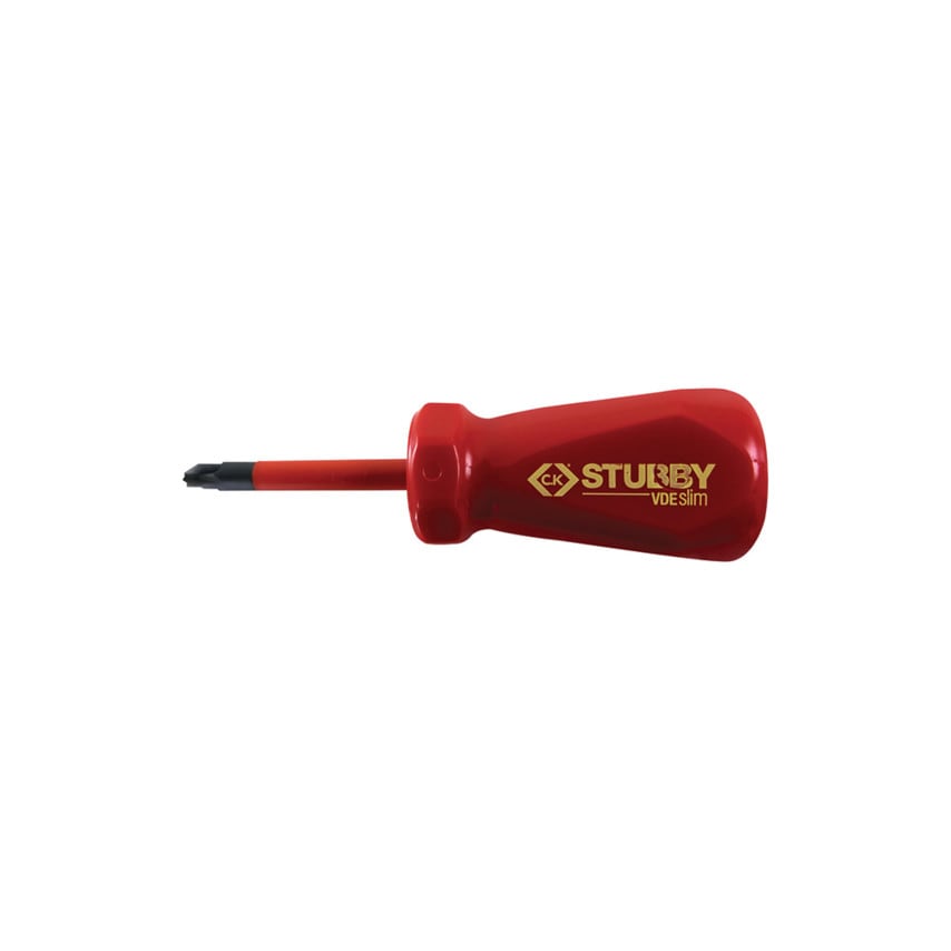 Stubby VDE Slim Screwdriver PZ2
