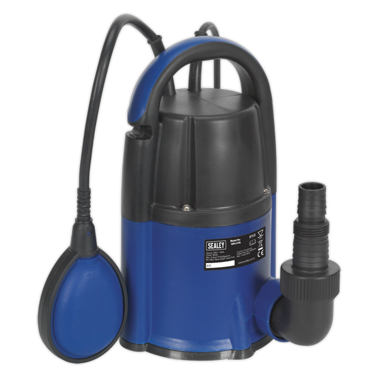 Submersible Water Pump Automatic Low Level 2MM 117L/MIN 230V