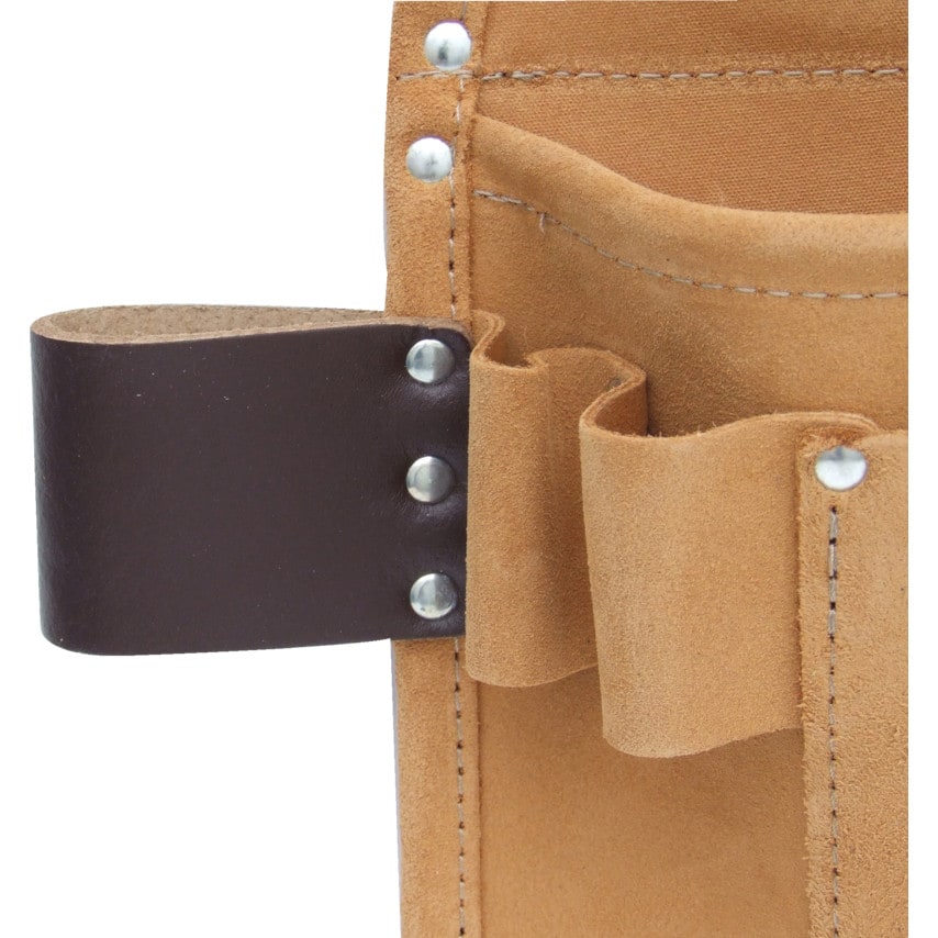 Suede 2-Pocket 5-Loop Nail & Tool Pouch