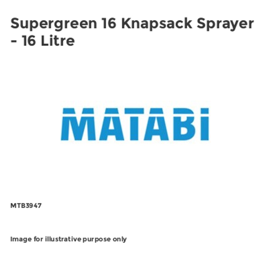 Supergreen 16 Knapsack Sprayer - 16 Litre MTB3947