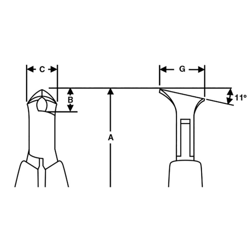 Supreme Oblique Cutting Micro Bevel Cut Double Angled Head Nipper 108mm LIN7290