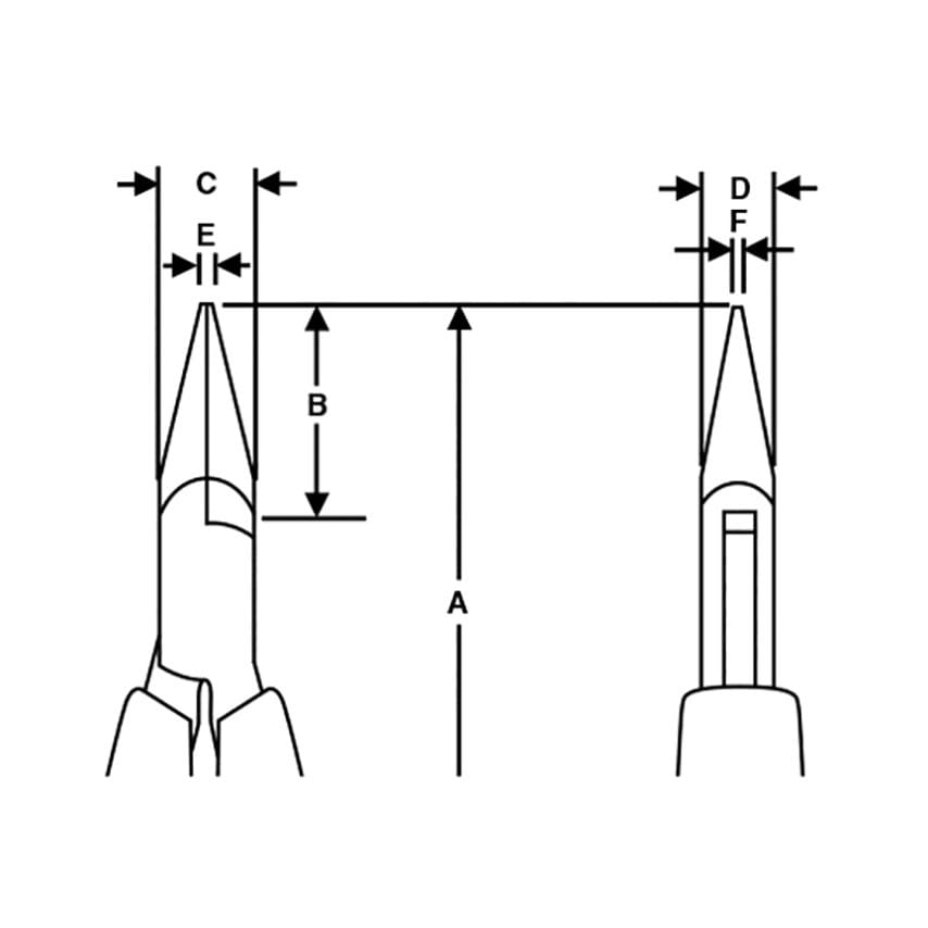 Supreme Short Snipe Nose Smooth Jaw Pliers 120mm LIN7893