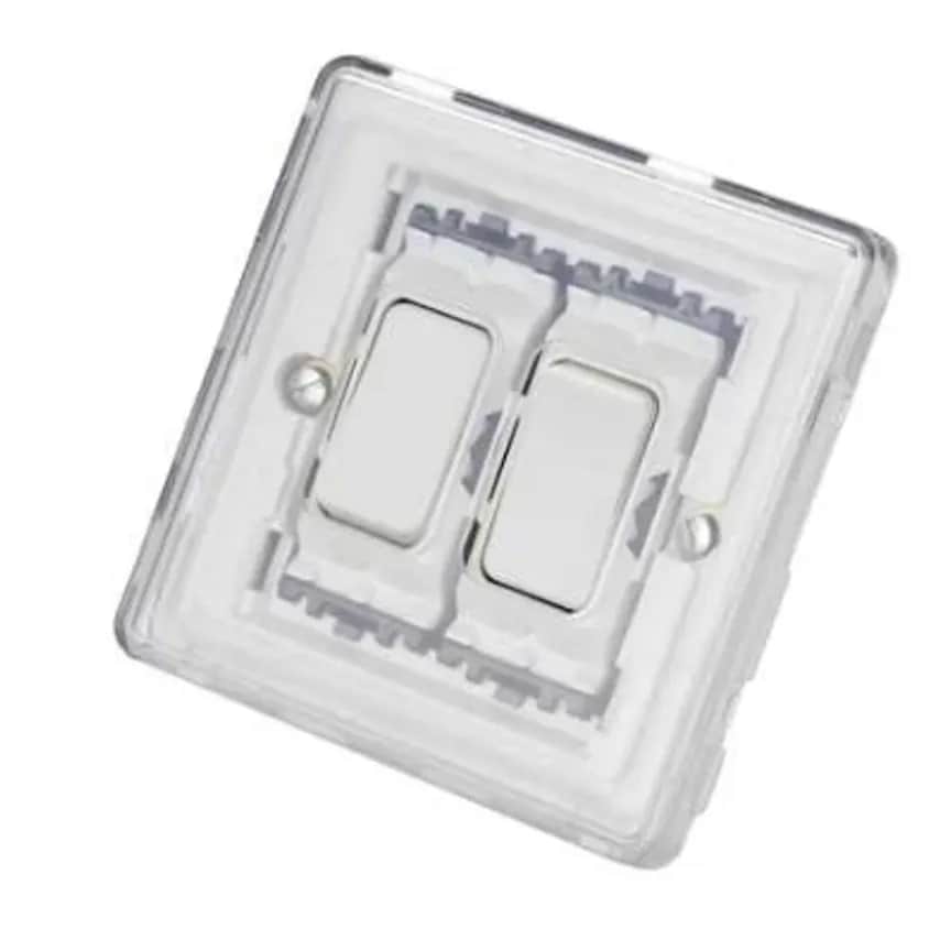 Switch 2 Gang SP 2 Way 10A 86 x 86mm White