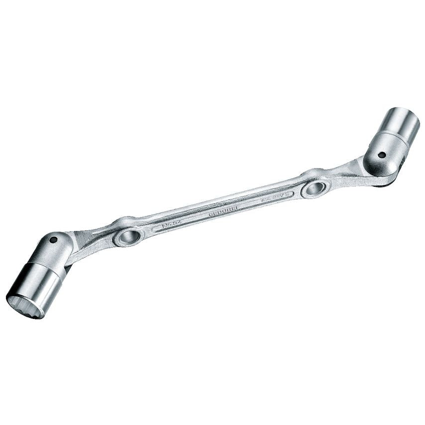 Swivel head wrench double ended UD profile 10x11mm