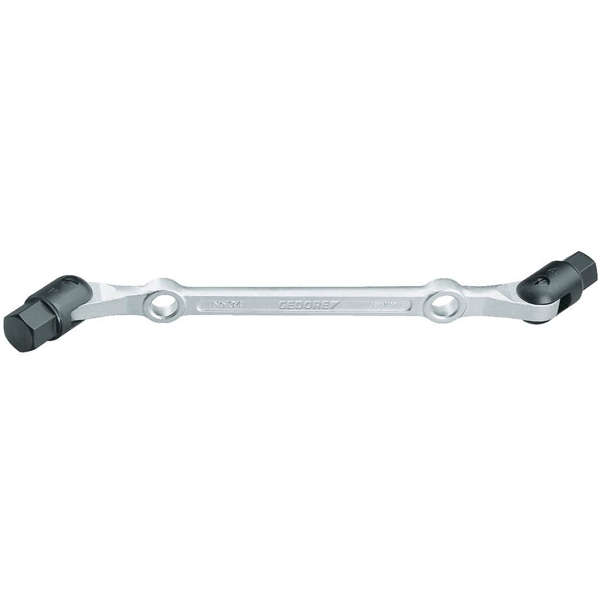 Swivel head wrench double ended in-hex 12x14 mm