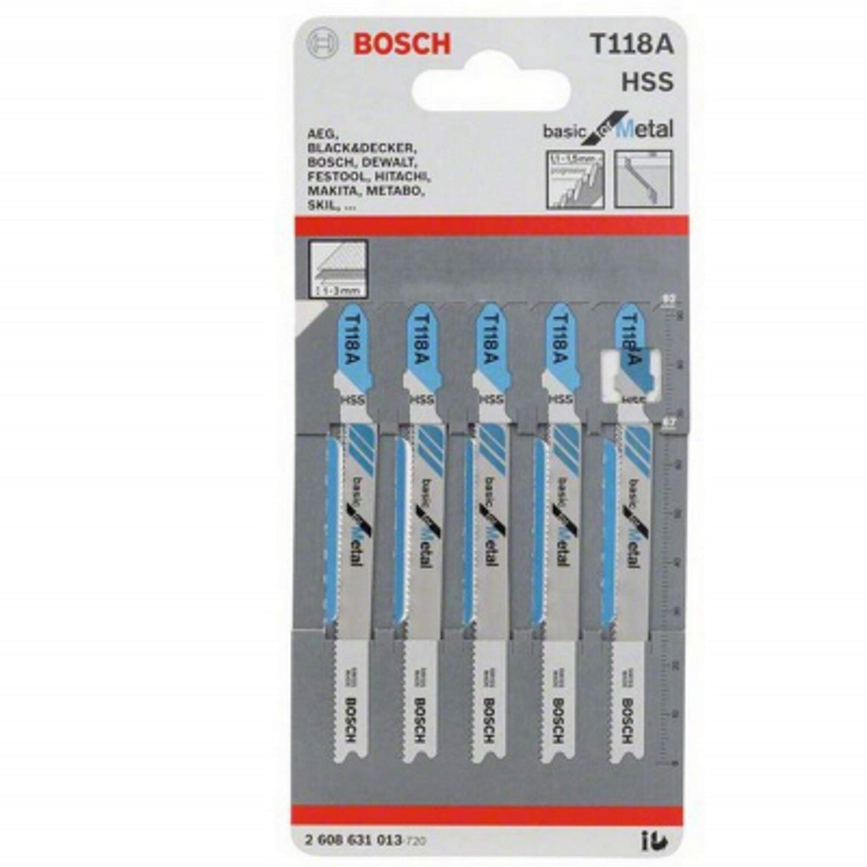 T118A Jigsaw Blades Basic for Metal