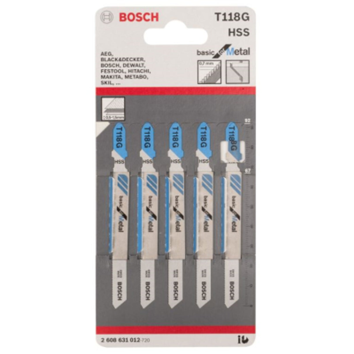 T118G Jigsaw Blades Basic for Metal