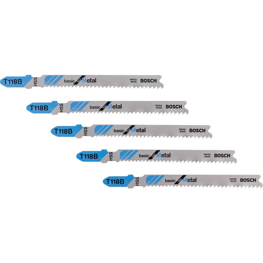 T118 B Basic for Metal Jigsaw Blades - 2 608 631 014, Pack of 5