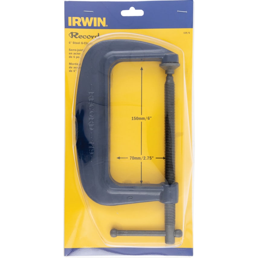 T1196 6" Capacity Medium Duty Forged G-Clamp