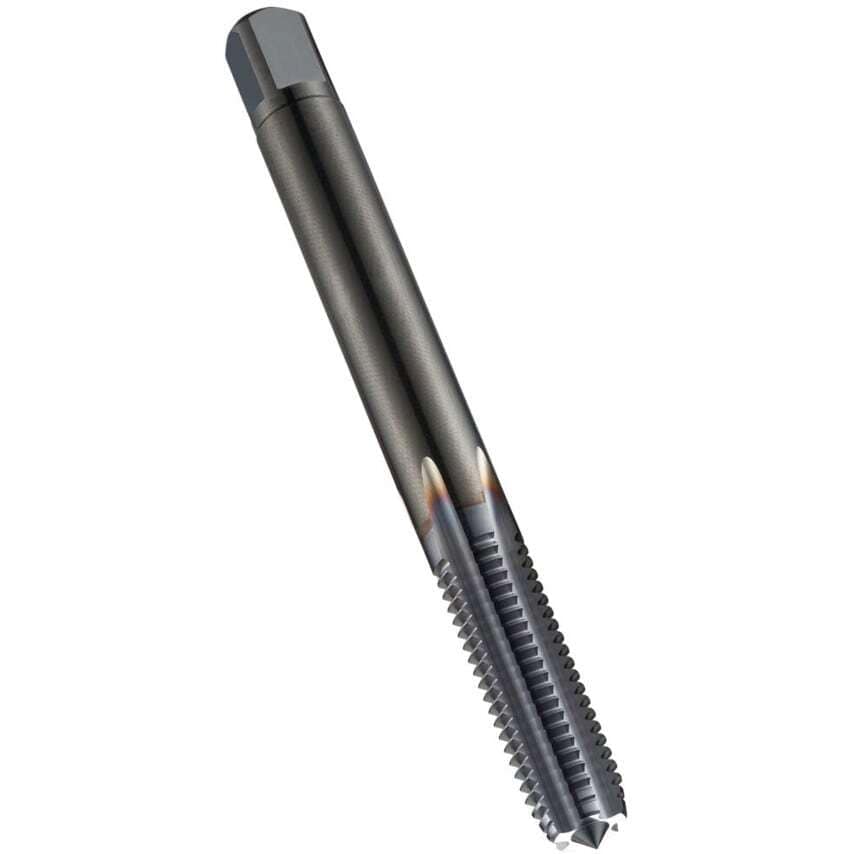 T210 M12X1.75 Carbide Metric Coarse Straight Flute Machine Tap - TiCN Coated DIN 371