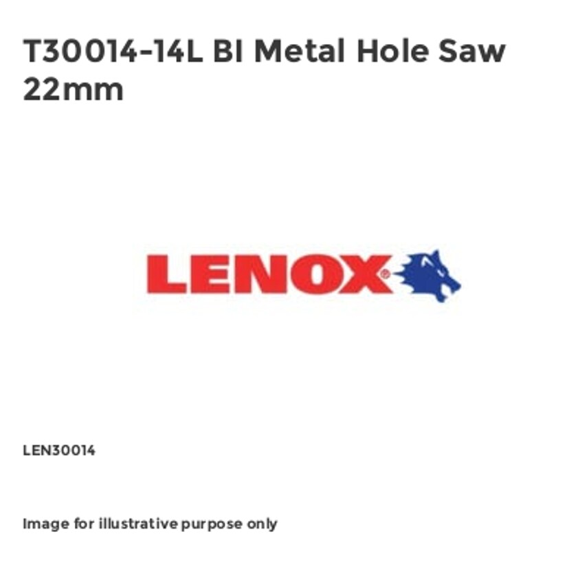 T30014-14L BI Metal Hole Saw 22mm