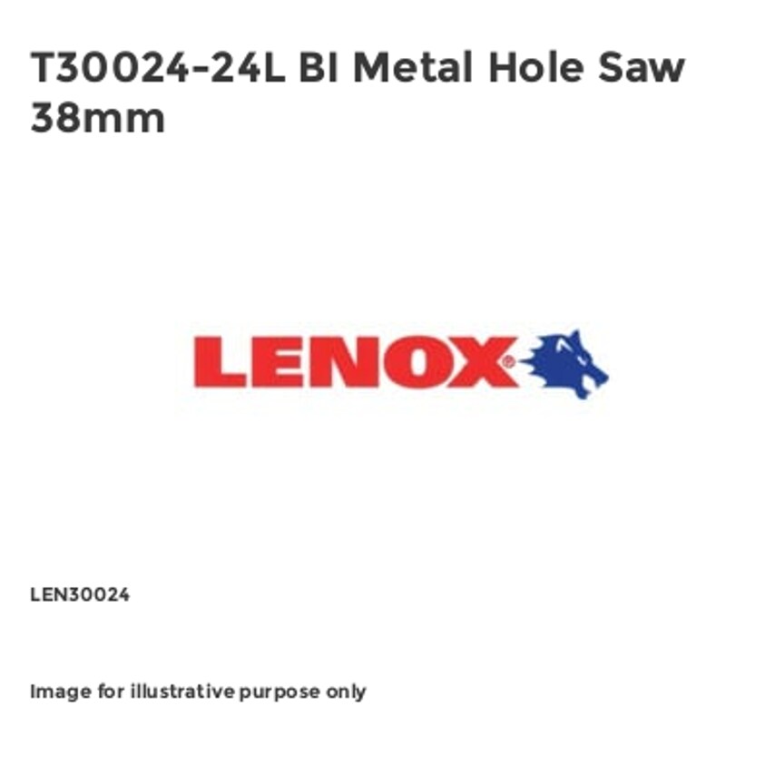 T30024-24L BI Metal Hole Saw 38mm