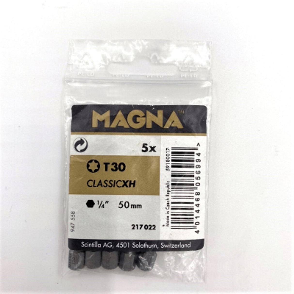 T30 x 50mm Extra Hard 1/4in Hex Screwdriver Bit