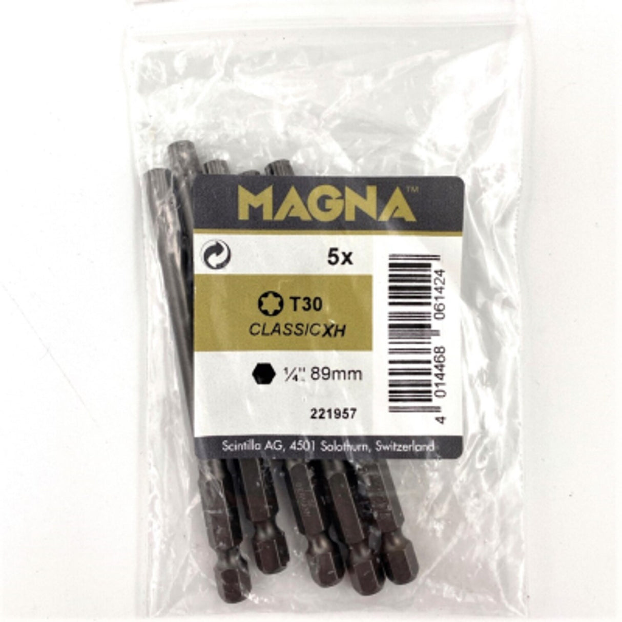 T30 x 89mm Extra Hard 1/4in Hex Screwdriver Bit