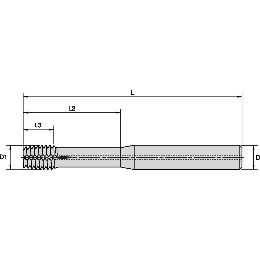 T391M080X125R6HX M8X1.25 6HX 4L FT Bott CH KC75