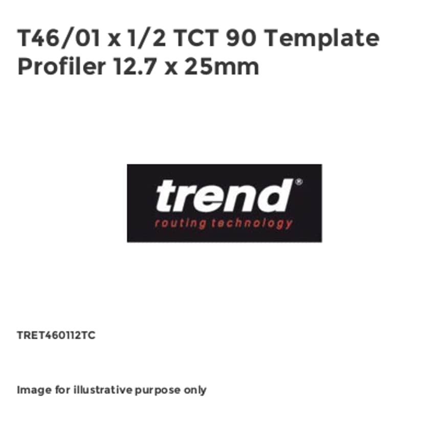 T46/01 x 1/2 TCT 90 Template Profiler 12.7 x 25mm TRET460112TC