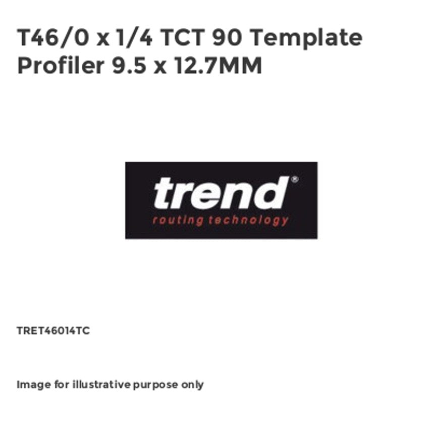T46/0 x 1/4 TCT 90 Template Profiler 9.5 x 12.7MM TRET46014TC