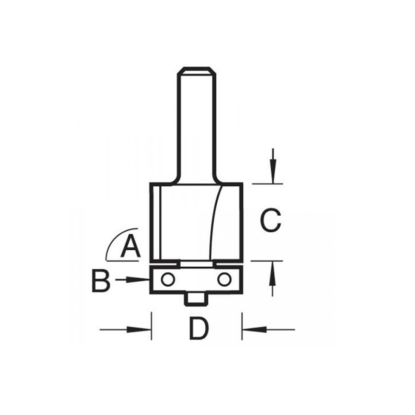 T46/0 x 1/4 TCT 90 Template Profiler 9.5 x 12.7mm TRET46014TC