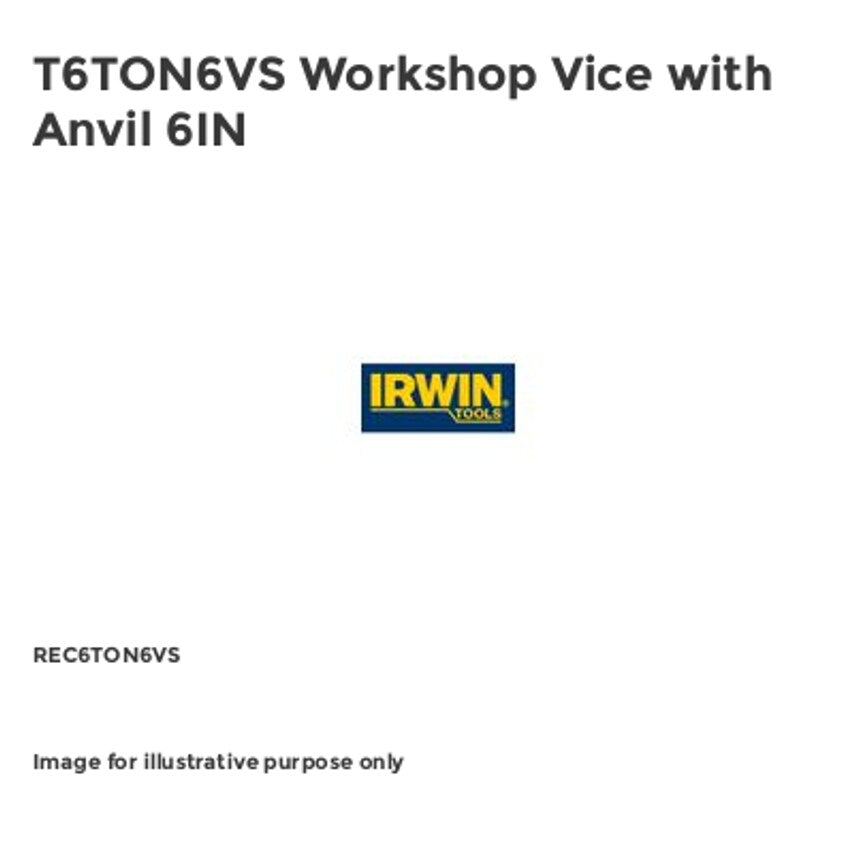 T6TON6VS Workshop Vice with Anvil 6IN REC6TON6VS