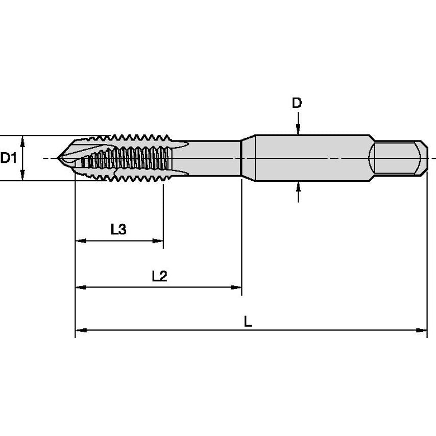 T820NF#06-40RH2-A 6-40 H2 2F SP Plug HSS-E Ox