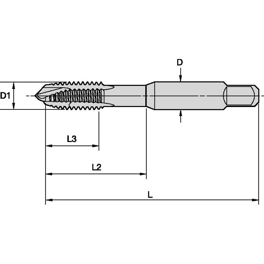 T820NF#06-40RH3-A 6-40 H3 2F SP Plug HSS-E Ox