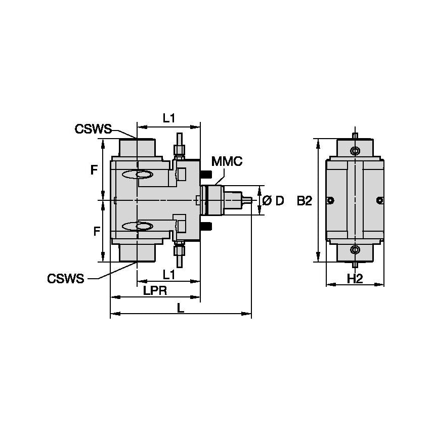 TACU001KM40DR60648441 Driven Tool Radial MMC001 X KM