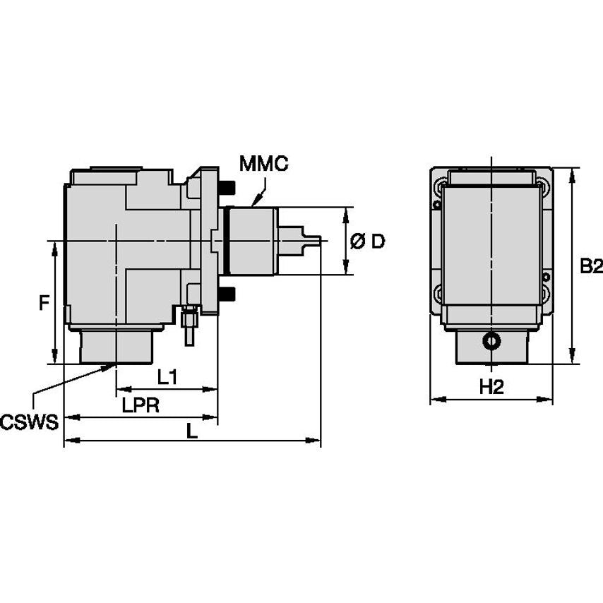 TACU002KM40DR60648457 Driven Tool Radial MMC002 X KM