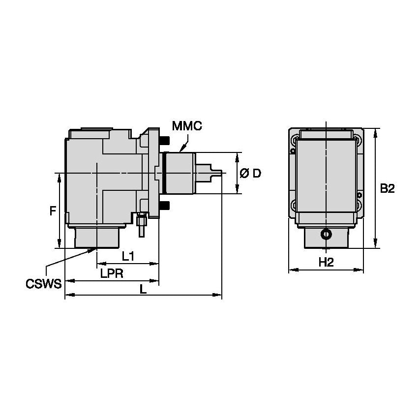 TACU002KM50DR60648453 Driven Tool Radial MMC002 X KM