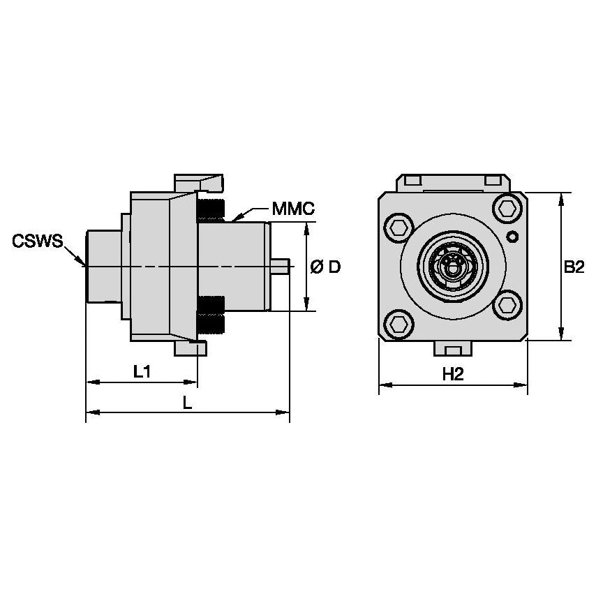 TACU009KM40DA60907348 Driven Tool Axial MMC009 X KM4