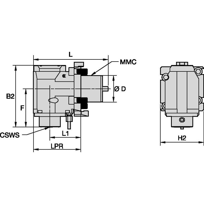 TACU009KM40DR60907352 Driven Tool Radial MMC009 X KM