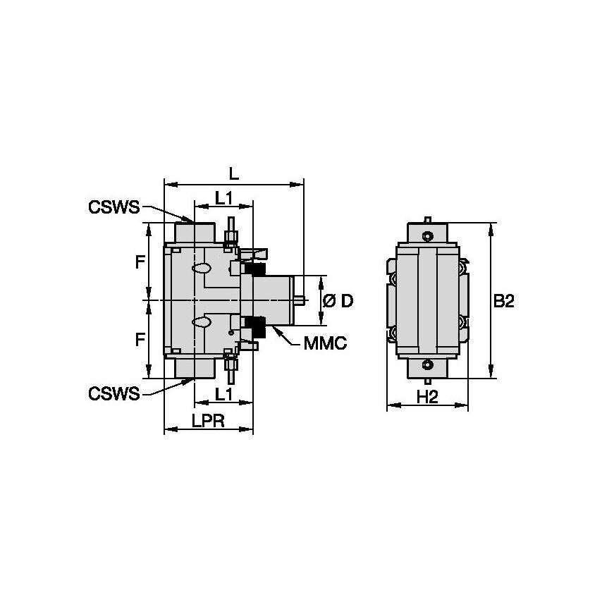 TACU009KM40DR60907355 Driven Tool Radial MMC009 X KM