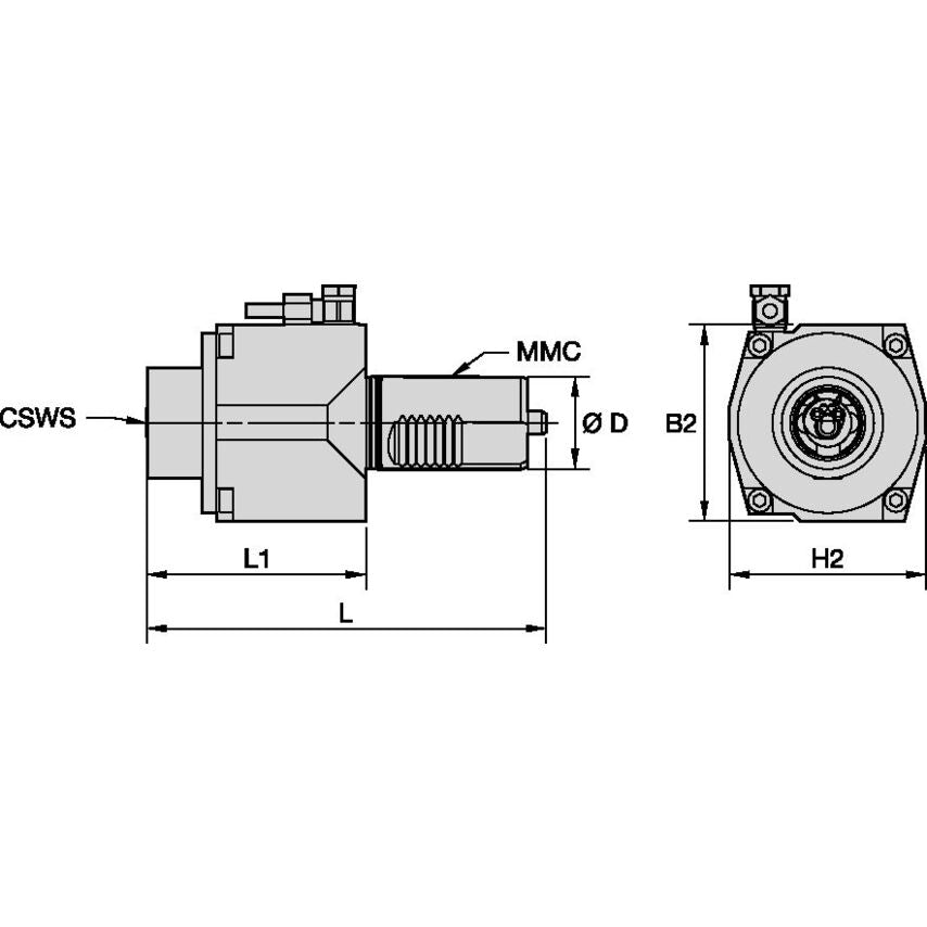 TACU016KM40DA60908100 Driven Tool Axial MMC016 X KM4