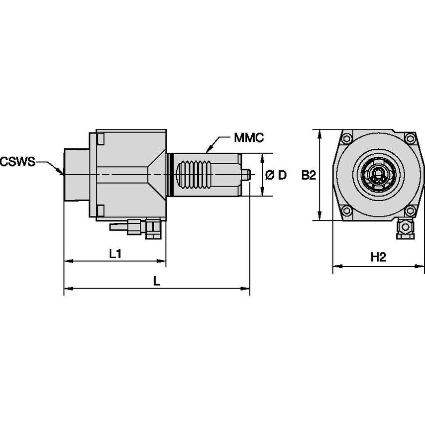 TACU017KM40DA60908150 Driven Tool Axial MMC017 X KM4