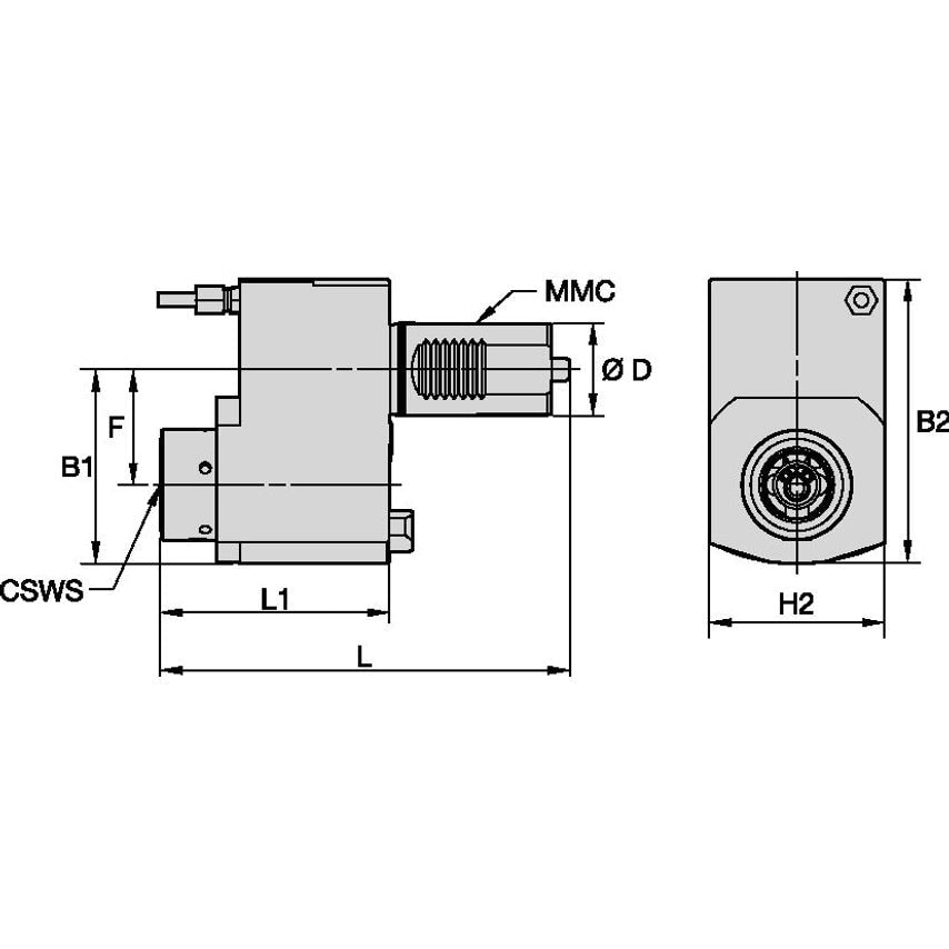TACU017KM40DA60908155 Driven Tool Axial MMC017 X KM4