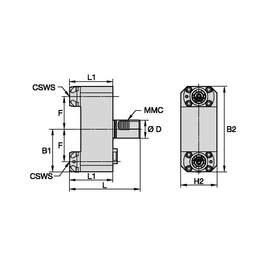 TACU019KM50SA60945553 Static Tool Axial MMC019 X KM5