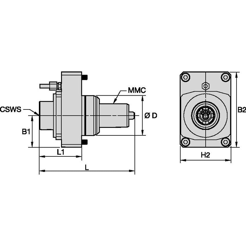 TACU020KM40DA60945555 Driven Tool Axial MMC020 X KM4