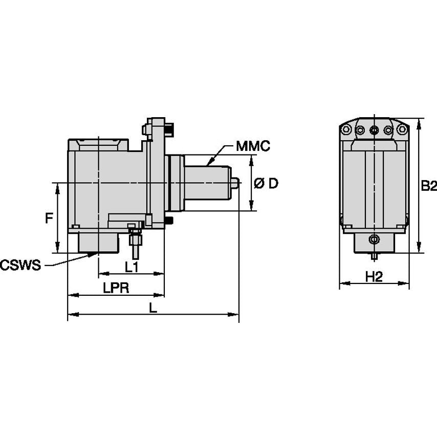 TACU020KM40DR60945557 Driven Tool Radial MMC020 X KM