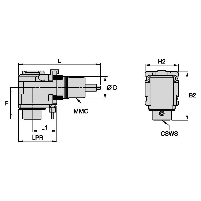 TACU031KM40DR61569462 Driven Tool Radial MMC031 X KM