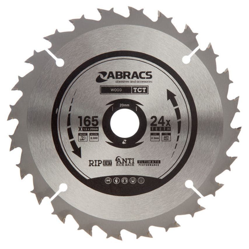 TCT16524 TCT Circular Saw Blade for Wood 165 x 20mm x 24T