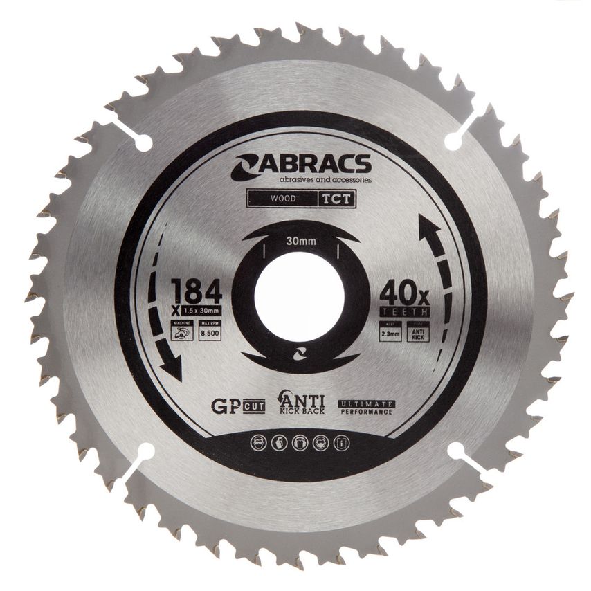 TCT18440 TCT Circular Saw Blade for Wood 184x30mmx40T