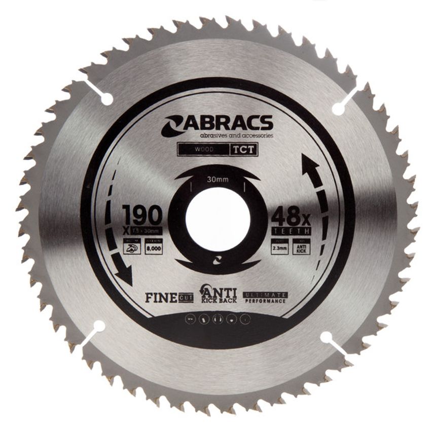 TCT19048 TCT Circular Saw Blade for Wood 190 x 30mm x 48T