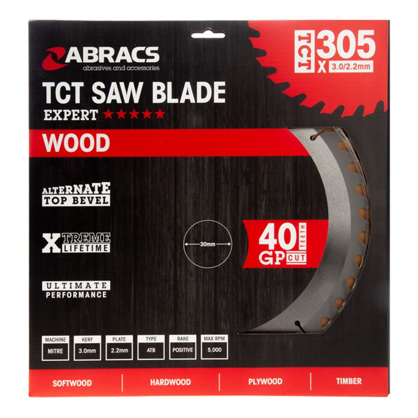 TCT30540 TCT Circular Saw Blade for Wood 305 x 30mm x 40T