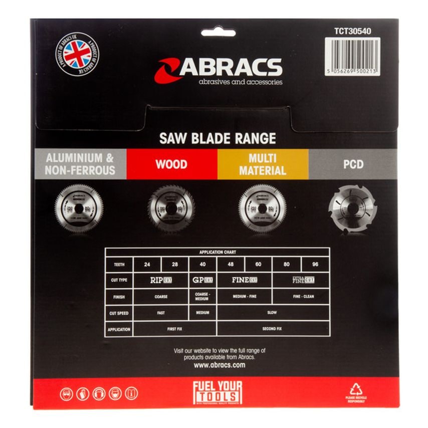 TCT30540 TCT Circular Saw Blade for Wood 305 x 30mm x 40T