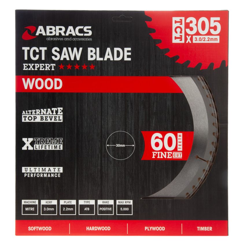 TCT30560 TCT Circular Saw Blade for Wood 305 x 30mm x 60T