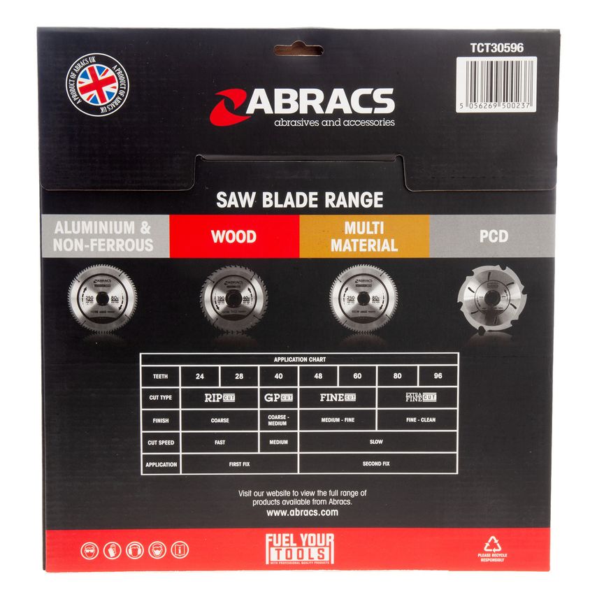 TCT30596 Extra Fine TCT Blade Wood - 305mmx30mmx96T