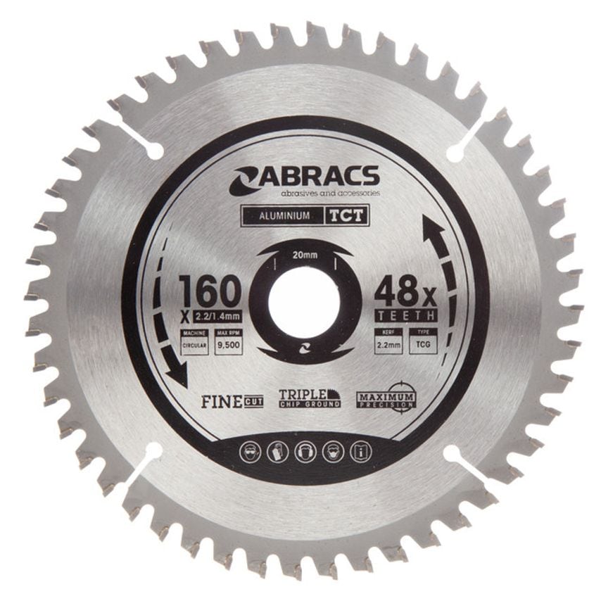 TCTA16048 TCT Circular Saw Blade for Aluminium 160 x 20mm x 48T